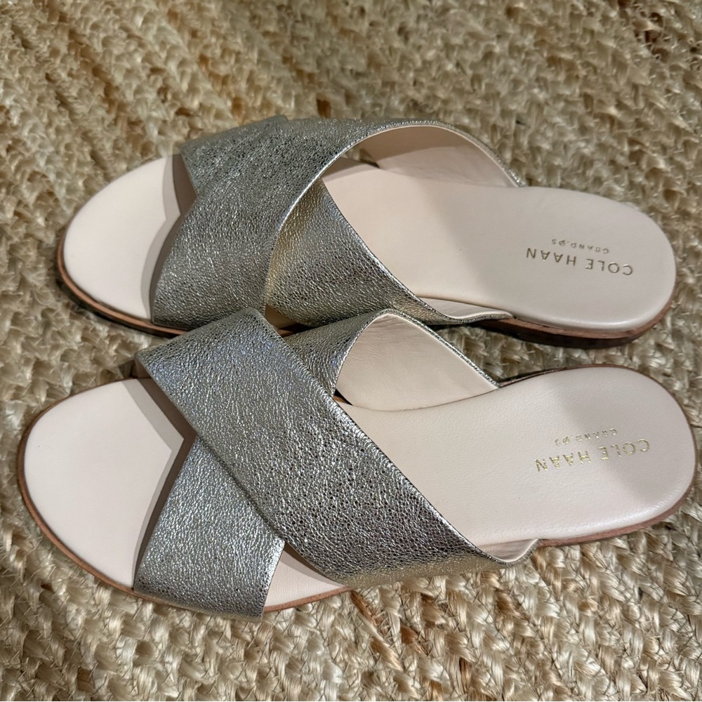 Cole Haan Geand OS Women’s Gold Slide Sandals Size 7M